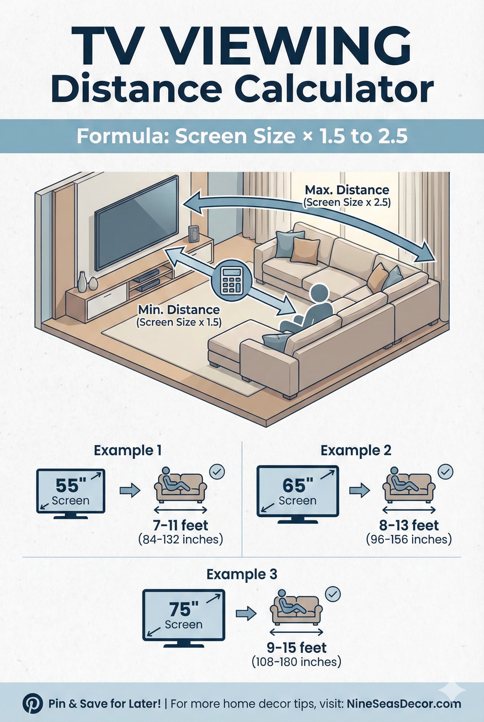 TV-centered living room layout with optimal viewing angles and seating