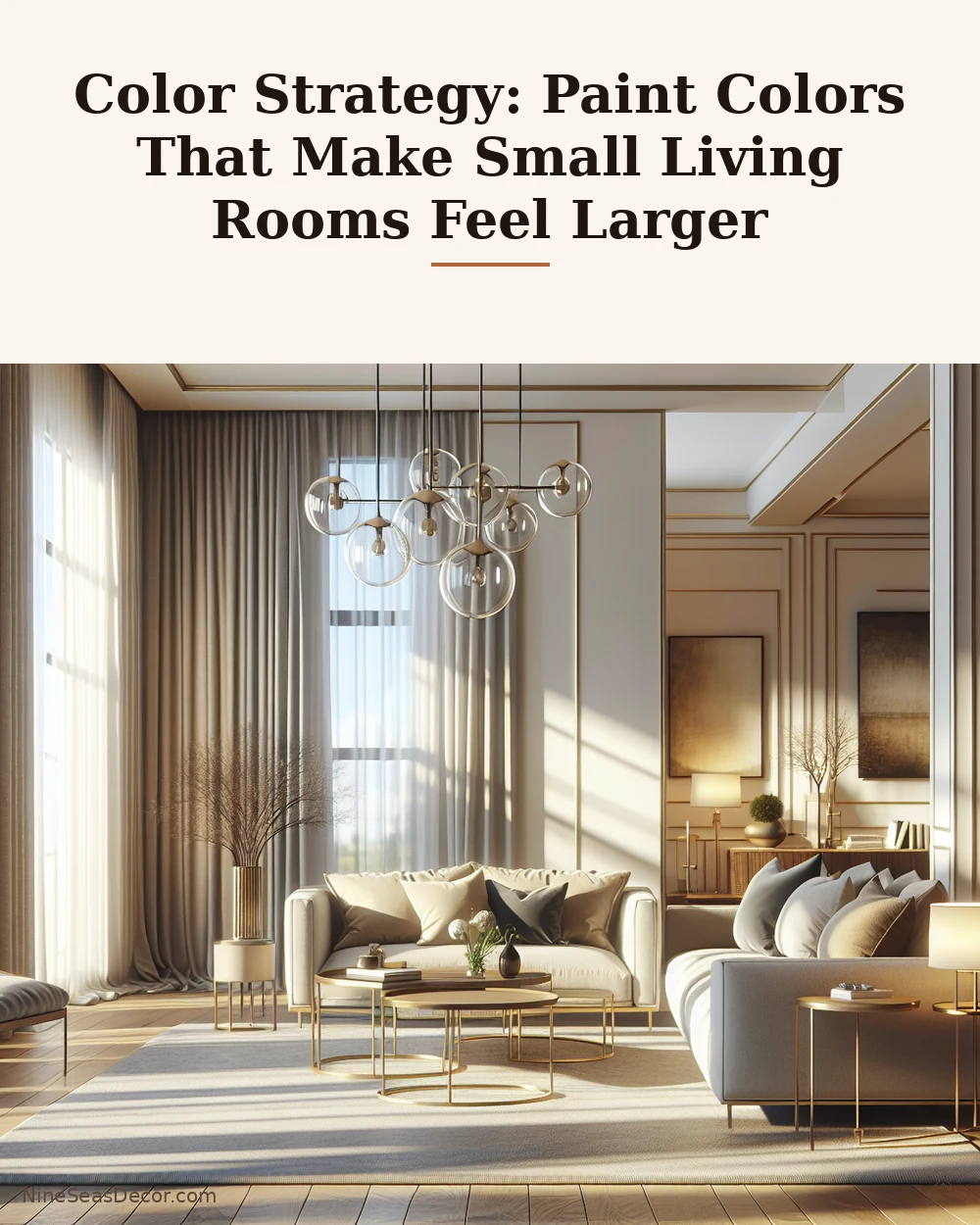 Color Strategy: Paint Colors That Make Small Living Rooms Feel Larger | NineSeasDecor.com