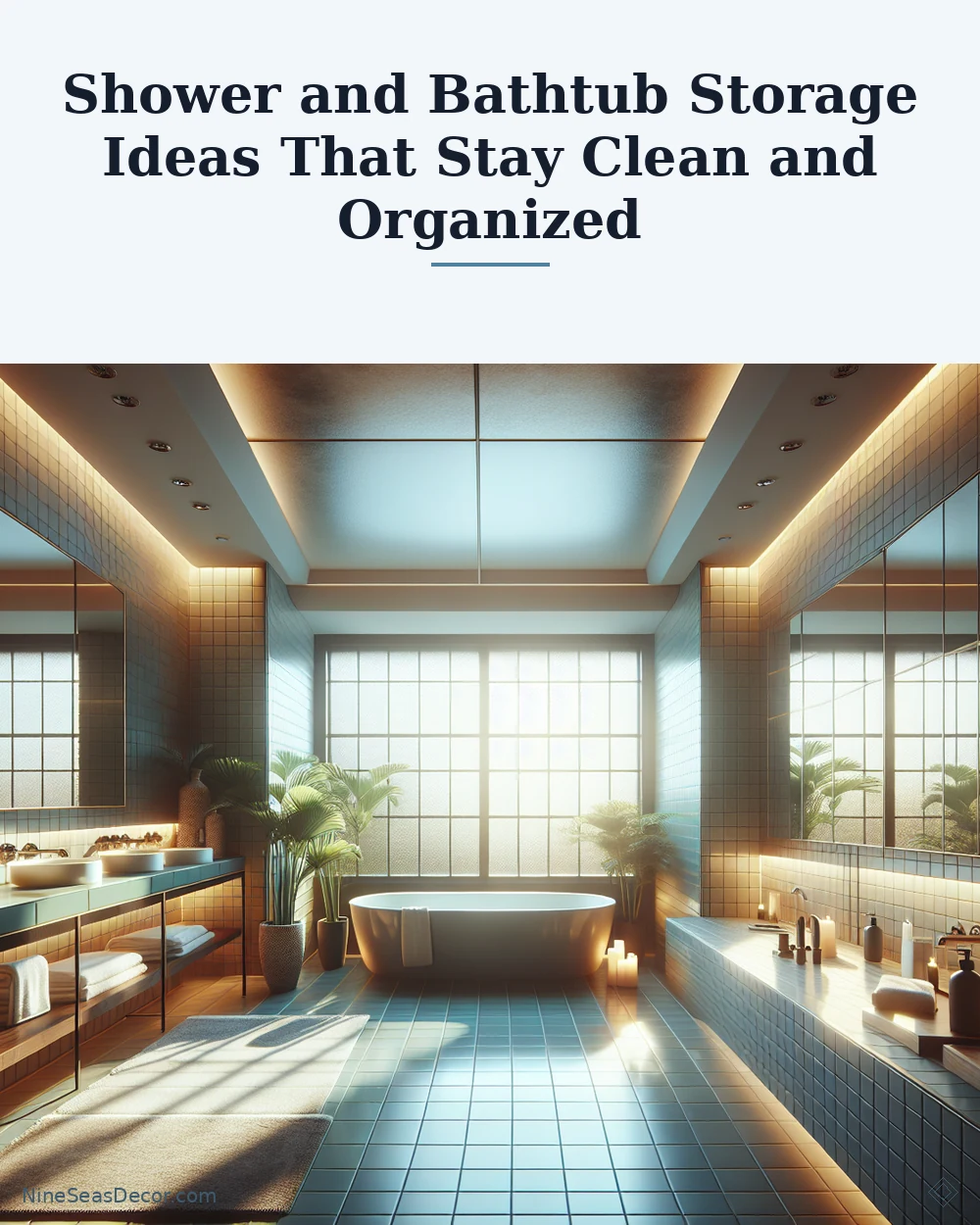 Shower and Bathtub Storage Ideas That Stay Clean and Organized | NineSeasDecor.com