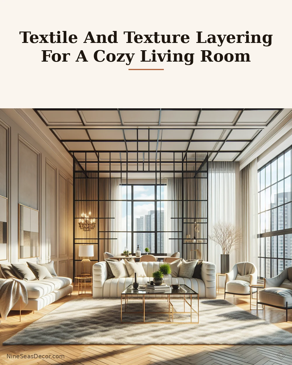 Textile And Texture Layering For A Cozy Living Room | NineSeasDecor.com