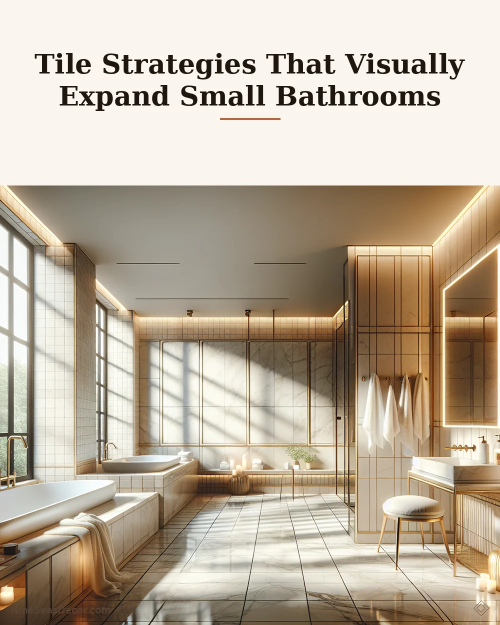 Tile Strategies That Visually Expand Small Bathrooms | NineSeasDecor.com