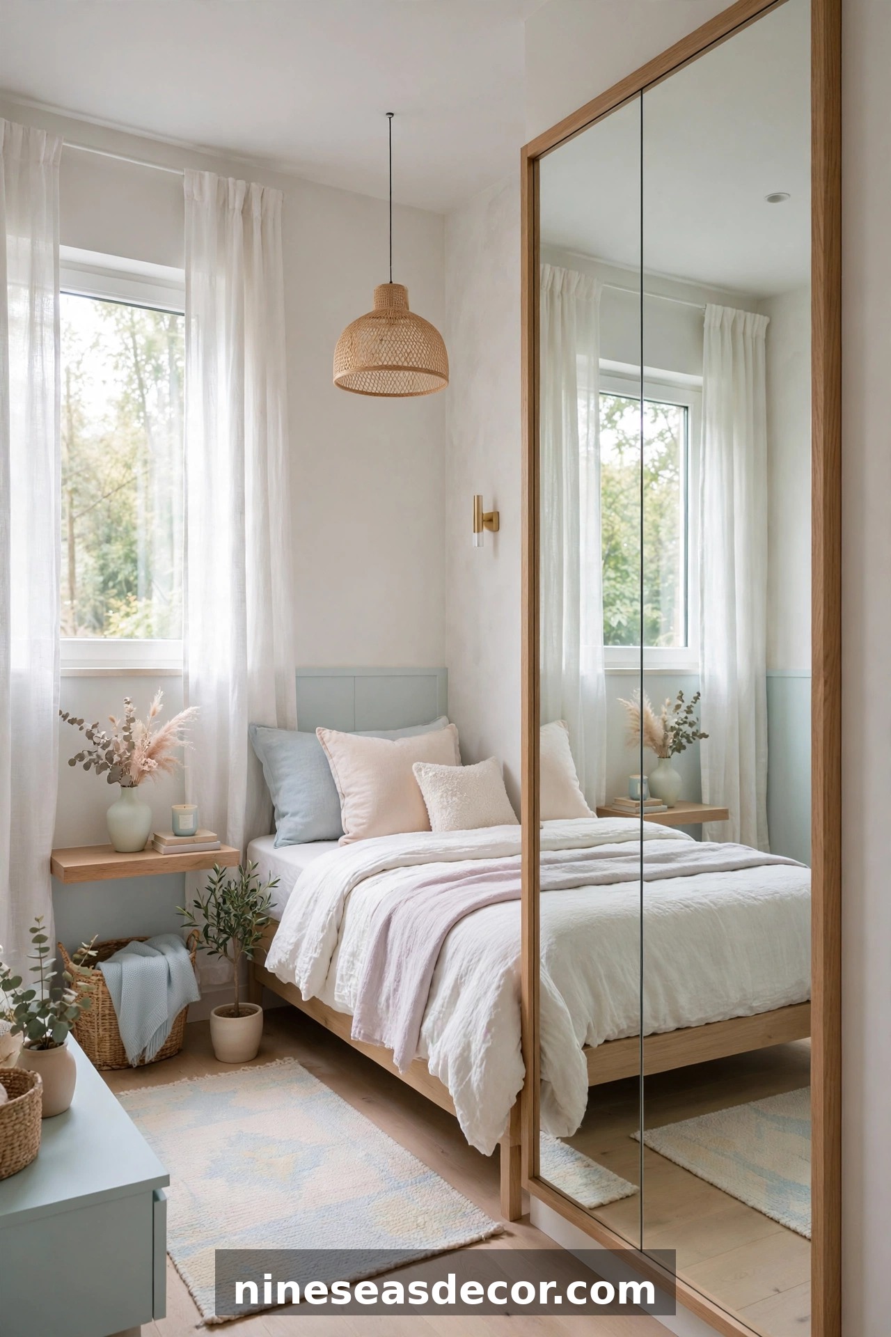 Color, Paint, And Visual Tricks To Make Small Bedrooms Feel Larger