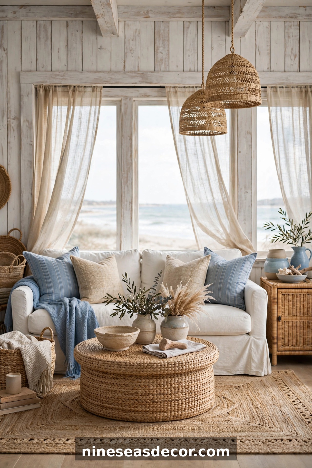 Farmhouse And Coastal Living Room Design Styles