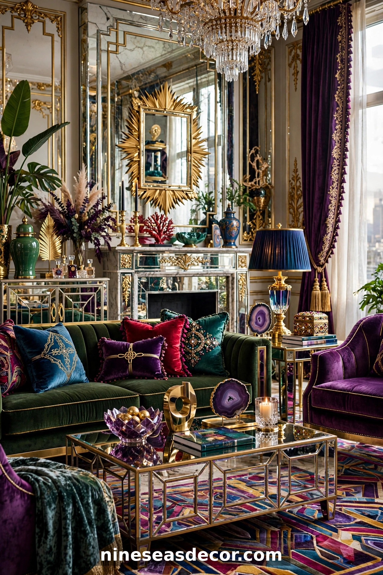 Maximalist And Hollywood Regency Living Room Design Styles
