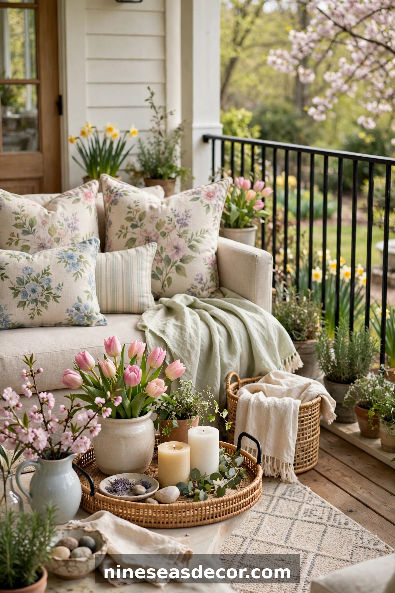 Textiles And Accessories That Elevate Spring Porch Style