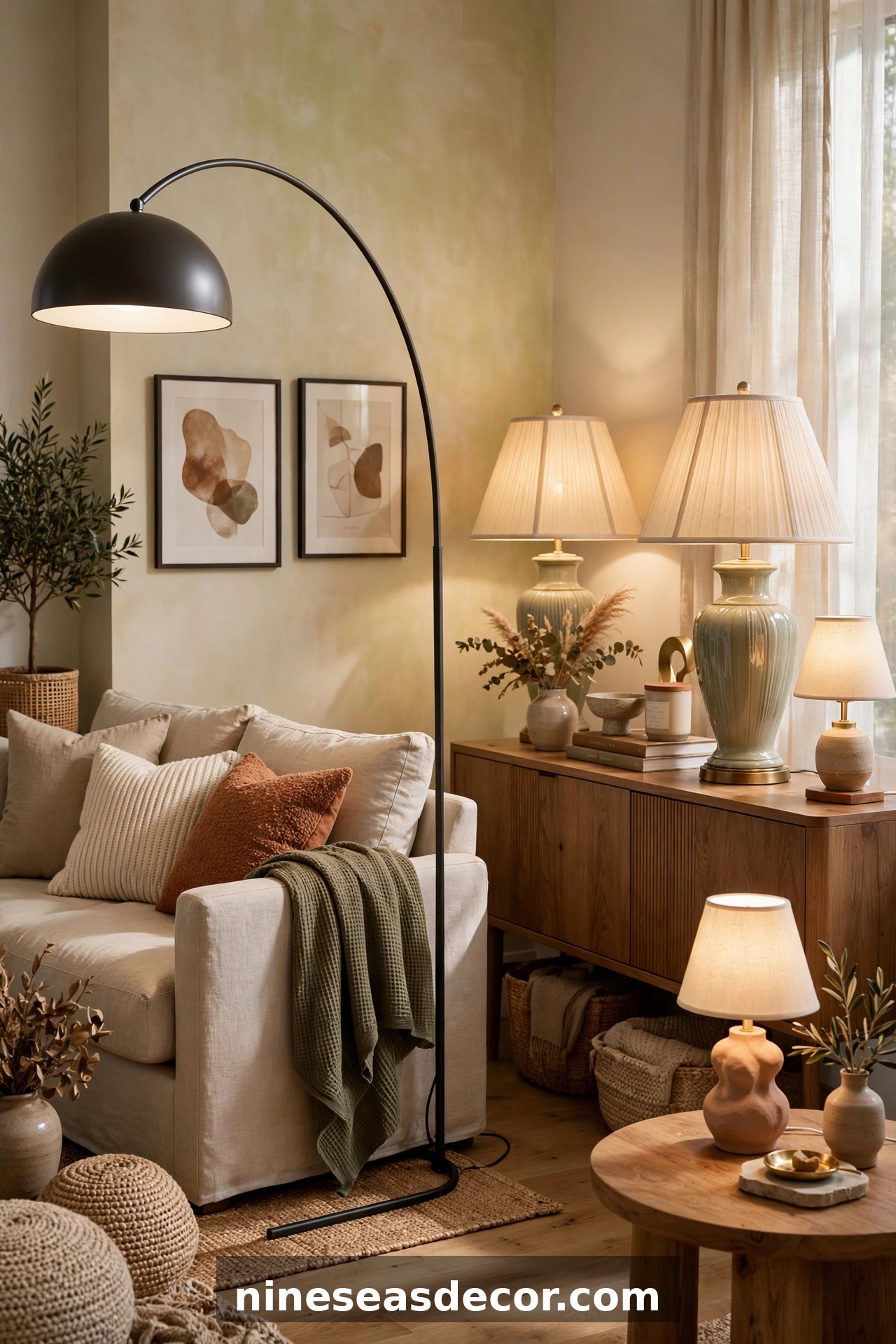The Best Lamp Types and Placements for a Living Room With No Overhead Light
